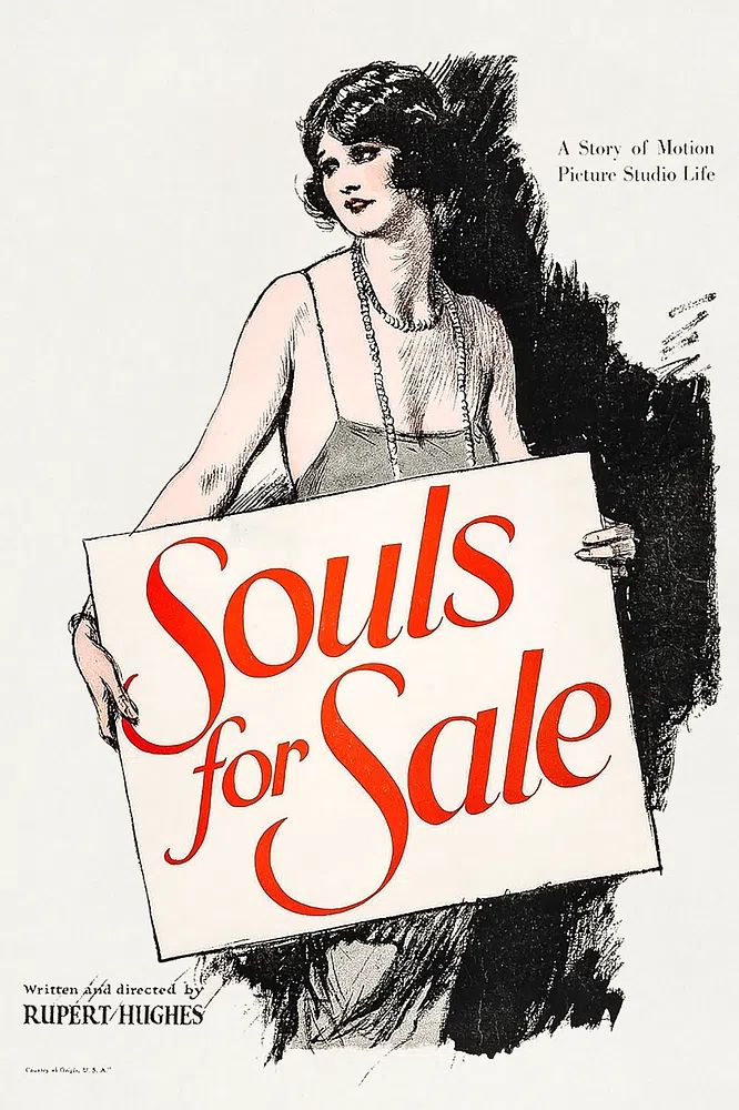 Souls Sale poster (1923) chromolithograph. poster detail