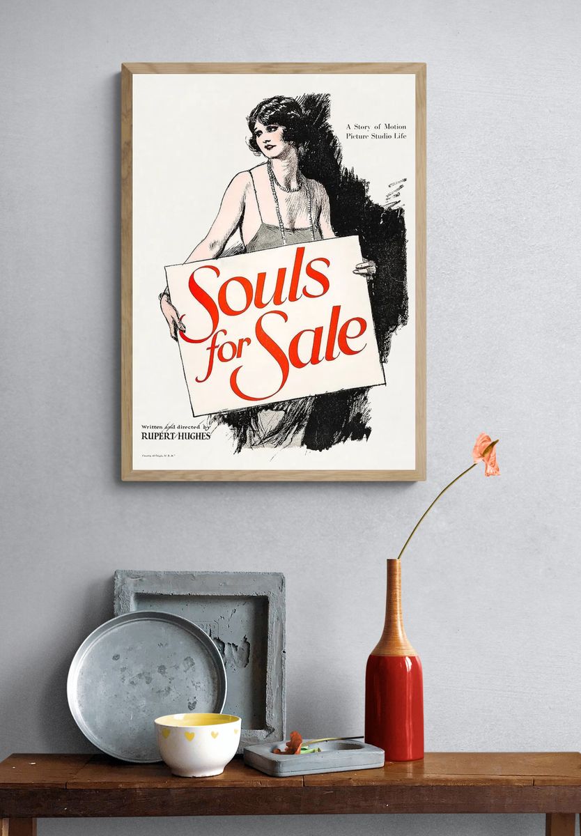 Souls Sale poster (1923) chromolithograph. — room view 3