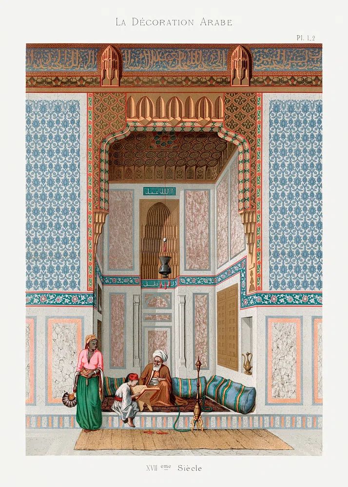 Arabic family lithograph plate no. poster detail