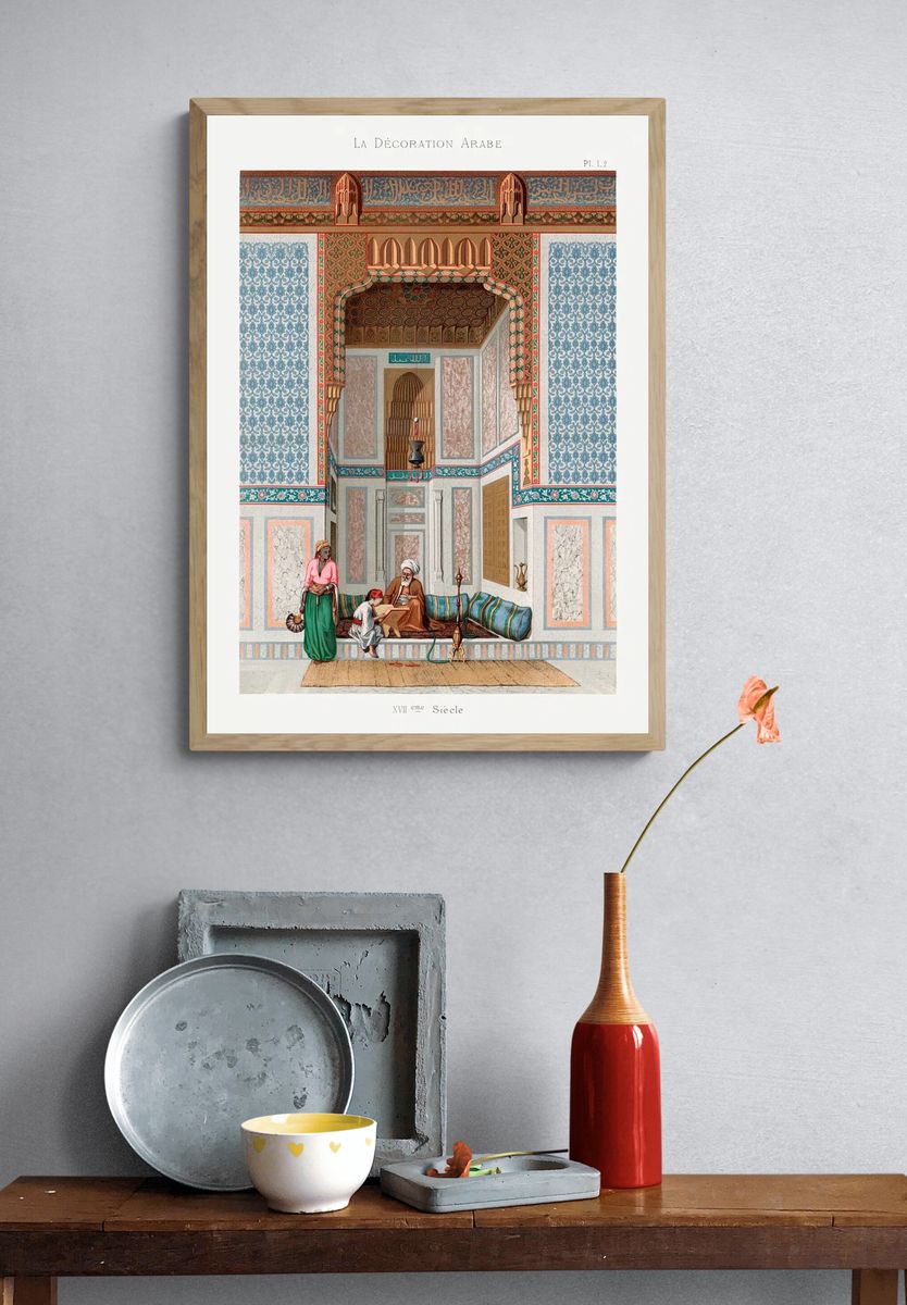 Arabic family lithograph plate no. — room view 3