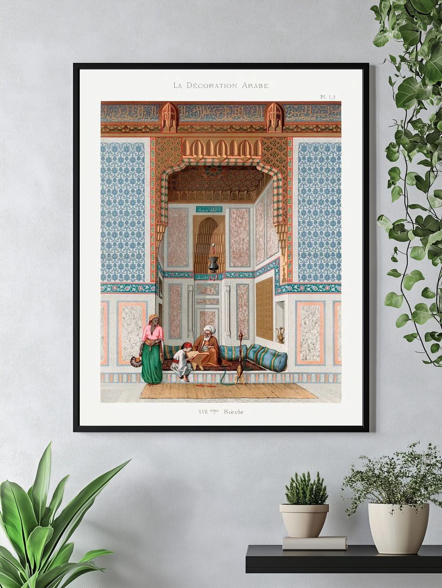 Arabic family lithograph plate no. — room view 4