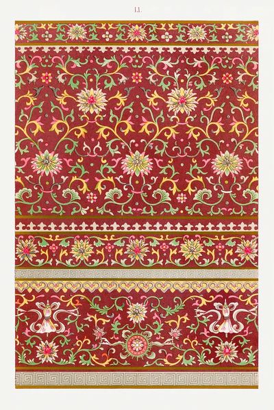 Floral Persian Pattern Vintage Print