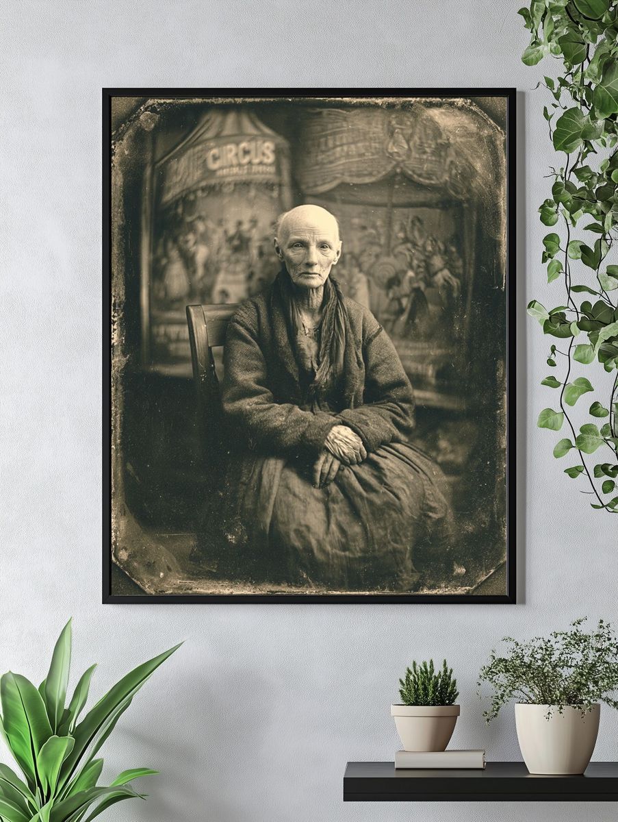 Vintage Circus Portrait Print. — room view 4
