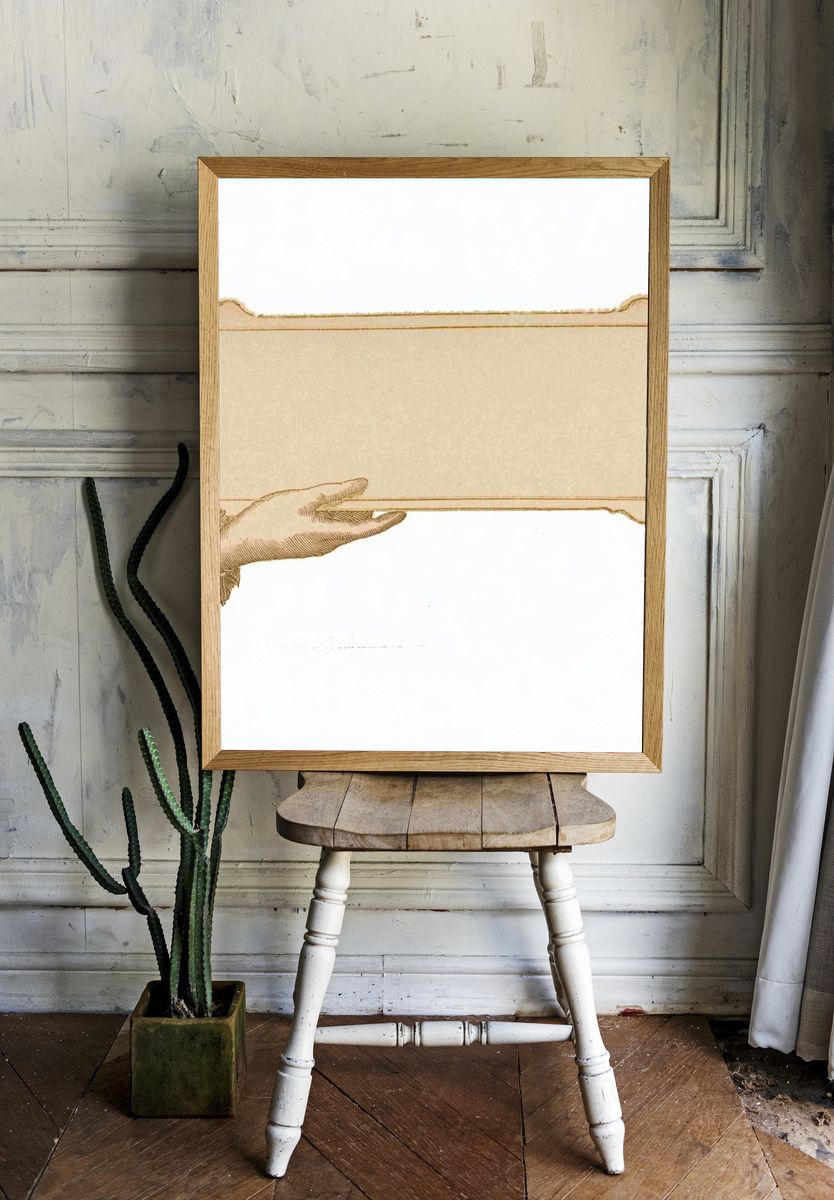 Vintage Hand Frame Print. — room view 1