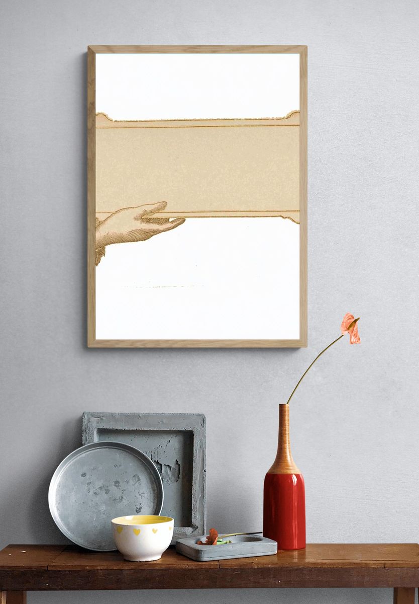 Vintage Hand Frame Print. — room view 3