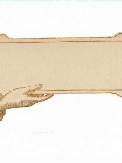 Vintage Hand Frame Print.