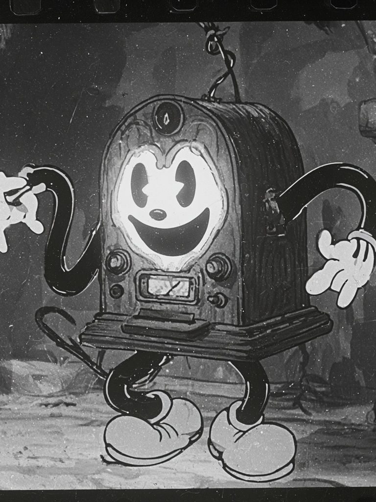 Mickey Mouse Vintage Cartoon Poster. poster detail