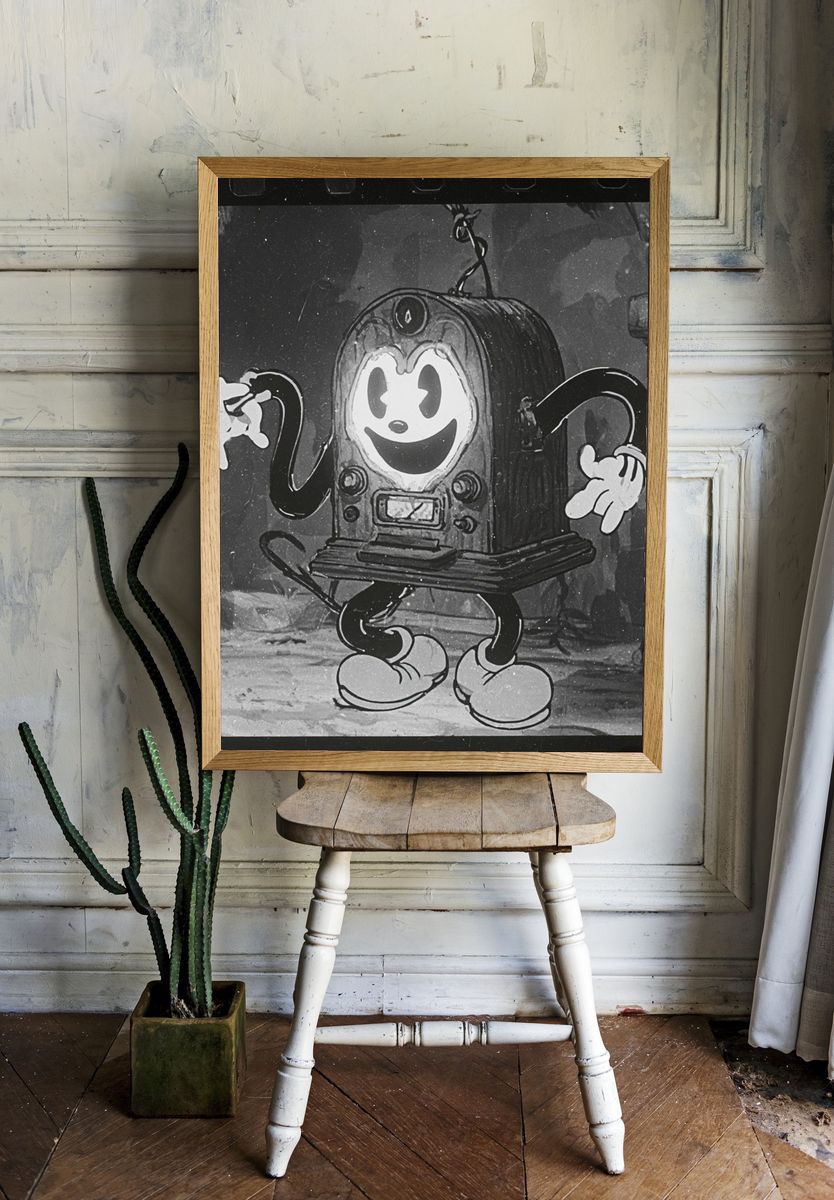 Mickey Mouse Vintage Cartoon Poster. — room view 1