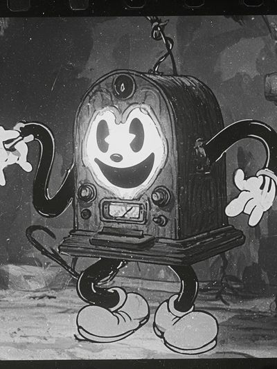Mickey Mouse Vintage Cartoon Poster.