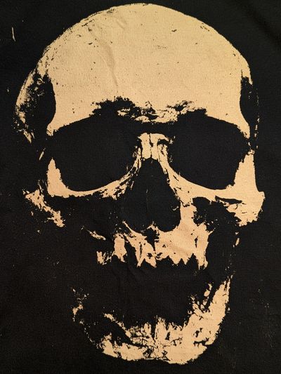 Skull Silhouette — Vintage Print.
