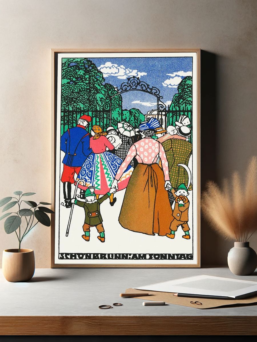 Schönbrunn Sunday — Art Print. — room view 2
