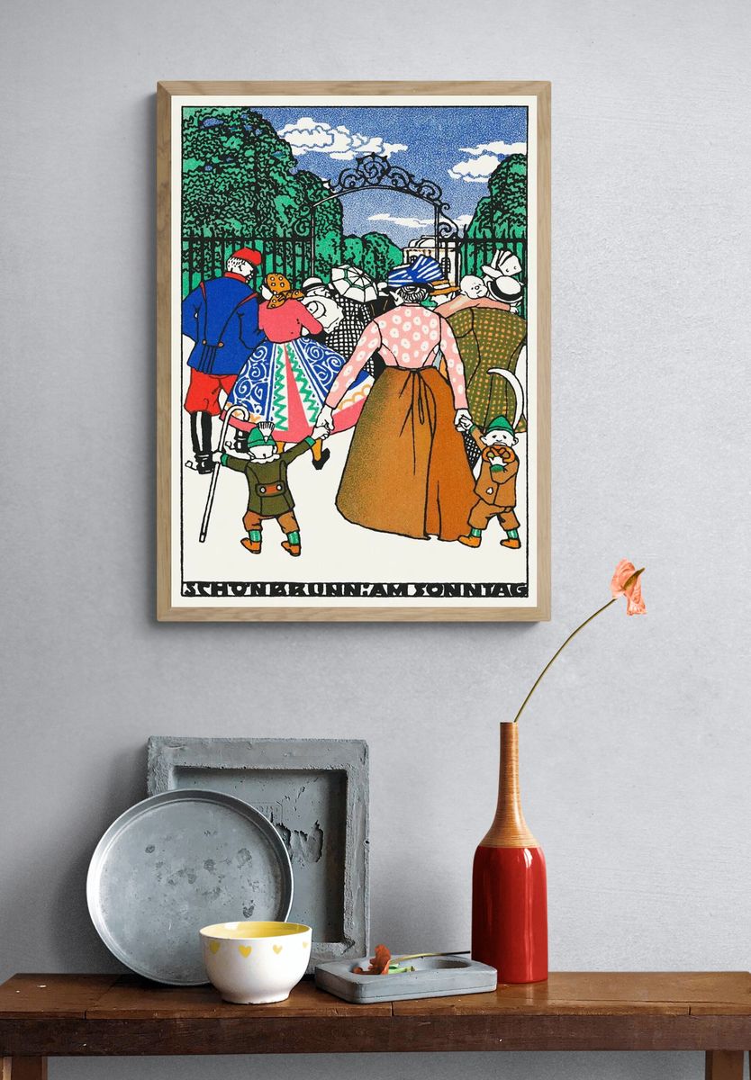 Schönbrunn Sunday — Art Print. — room view 3