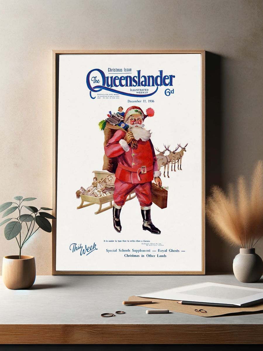Illustrated front cover Queenslander December. — room view 2