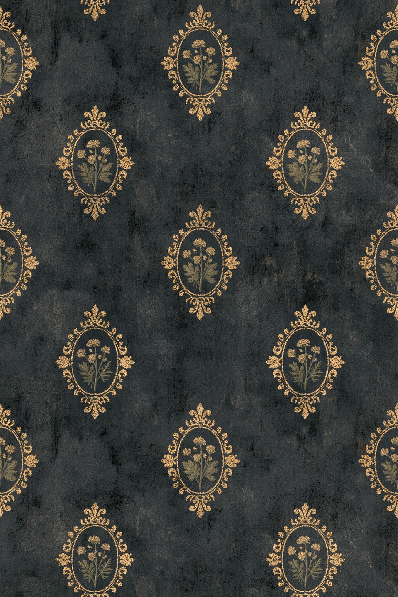 Vintage Floral Damask Print. poster — vintage art