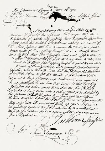 Constitutional Post cover (1775 ).