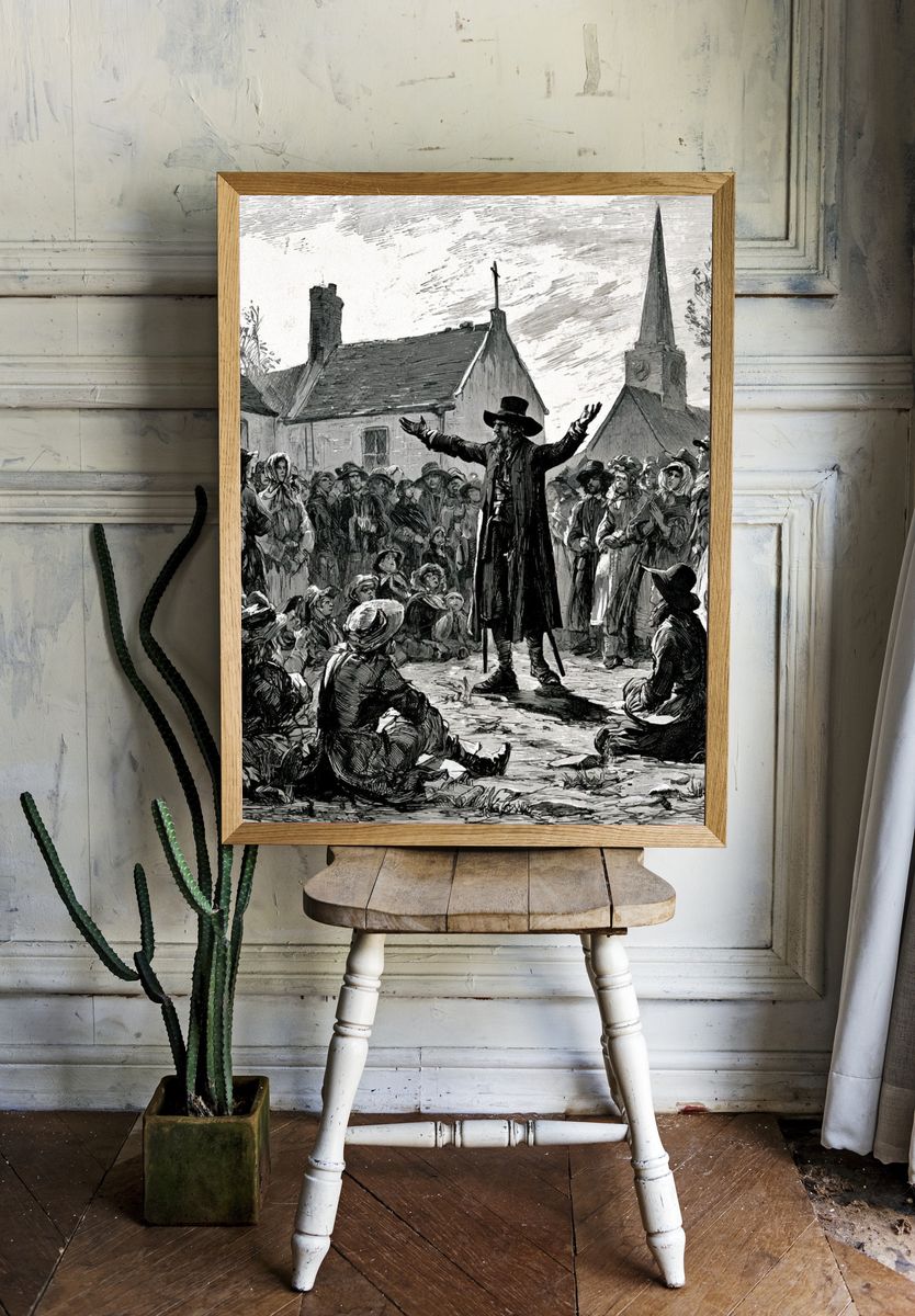 Village Sermon — Vintage Print. room preview