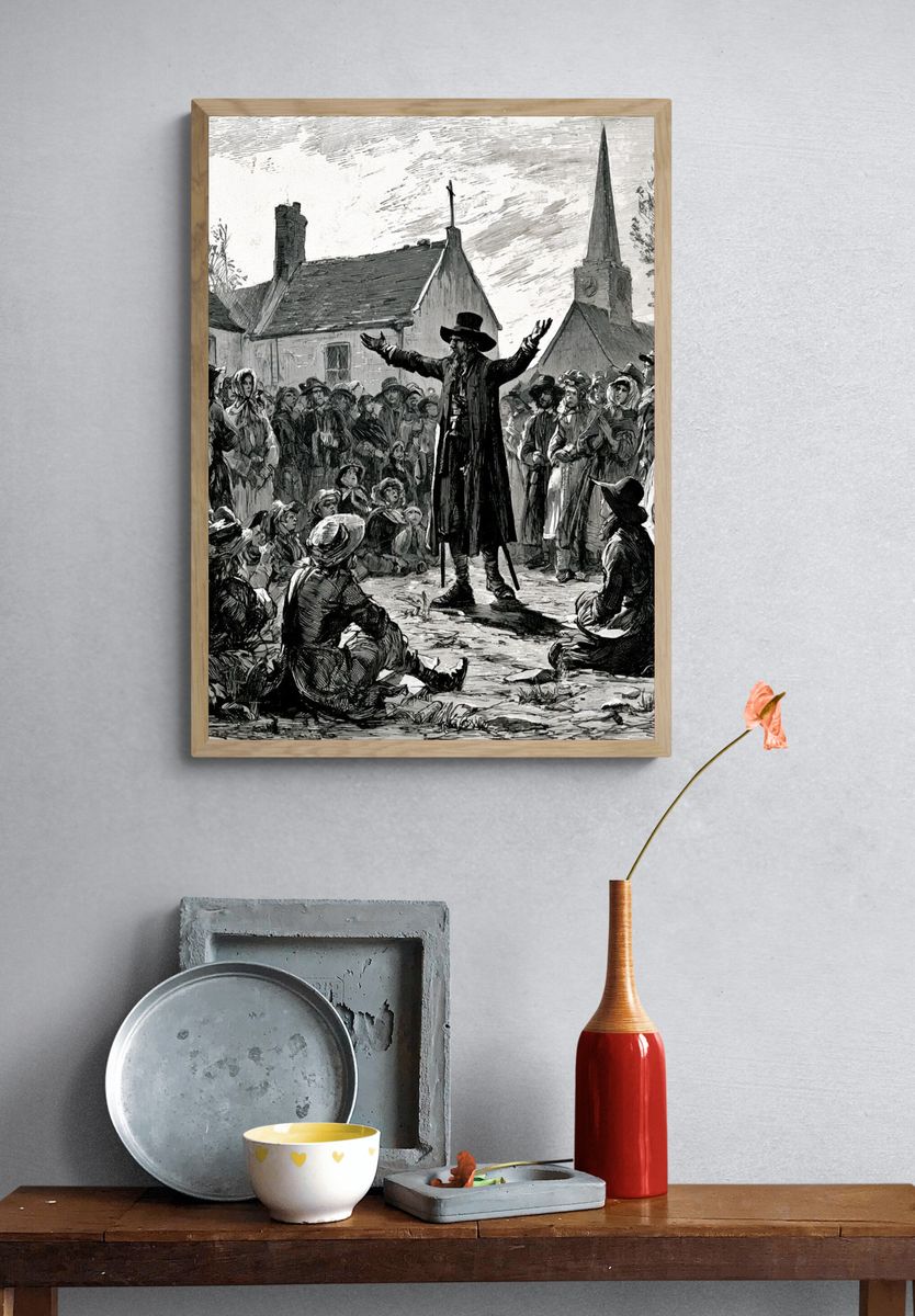 Village Sermon — Vintage Print. — room view 3