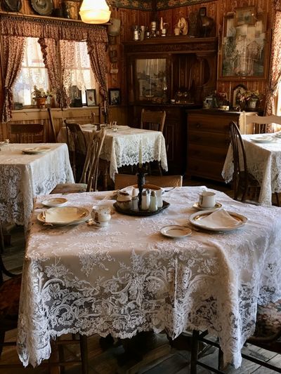 Vintage Tea Room Interior Print.