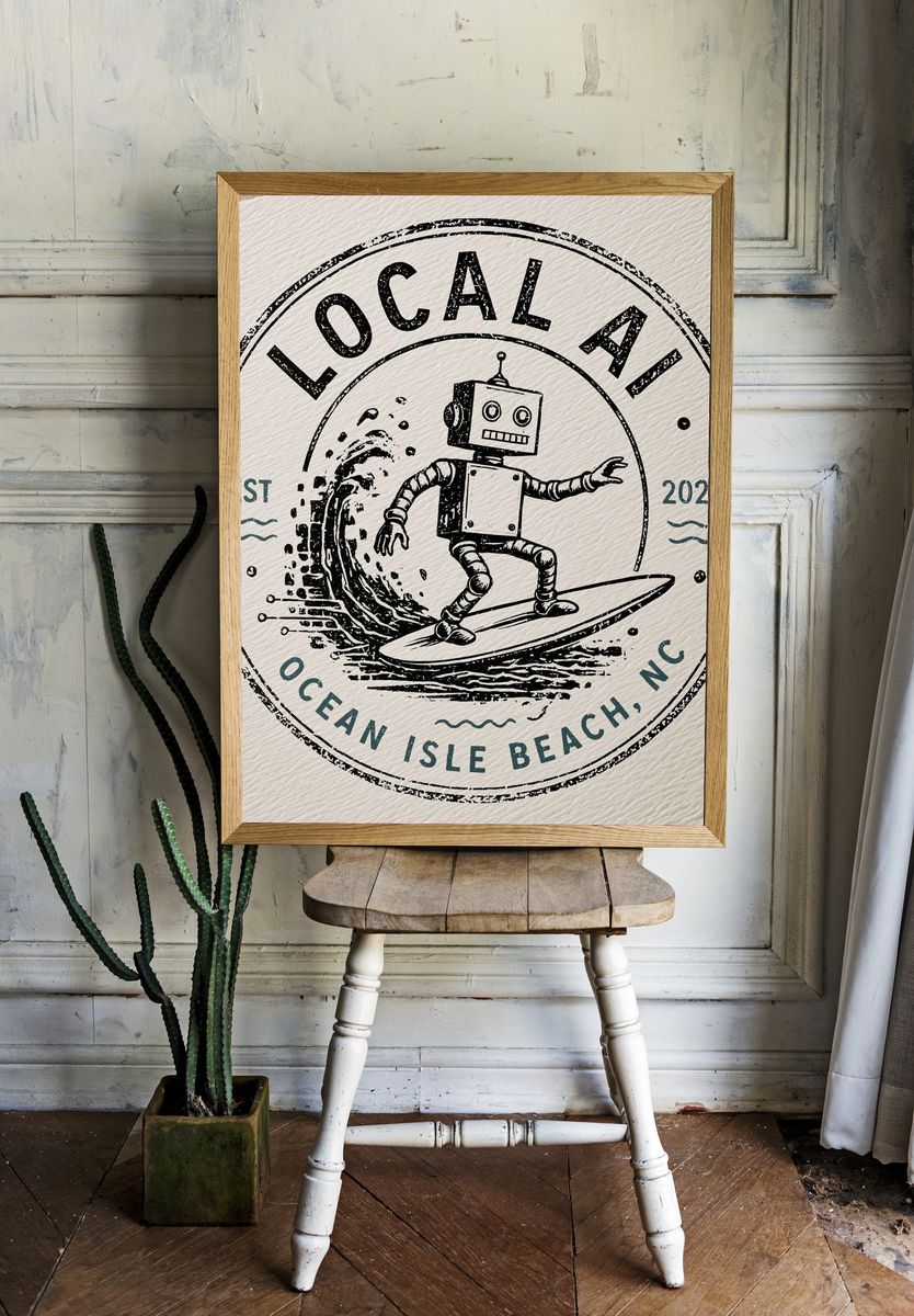 Local Ocean Isle Beach Surf Poster. room preview