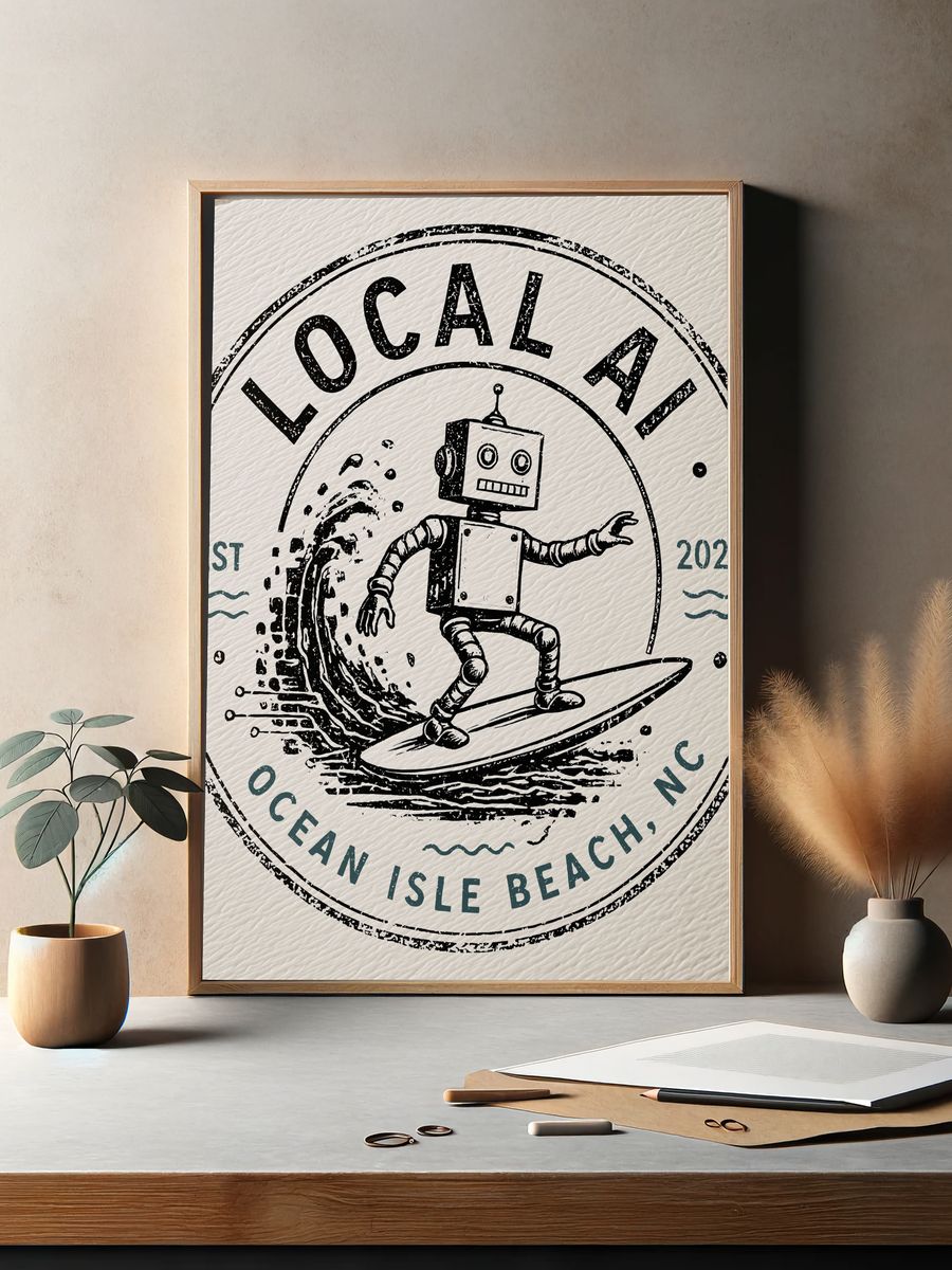 Local Ocean Isle Beach Surf Poster. — room view 2