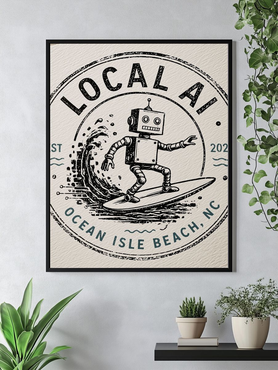 Local Ocean Isle Beach Surf Poster. — room view 4