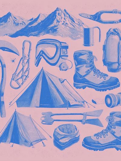 Vintage Mountaineering Gear Poster. poster