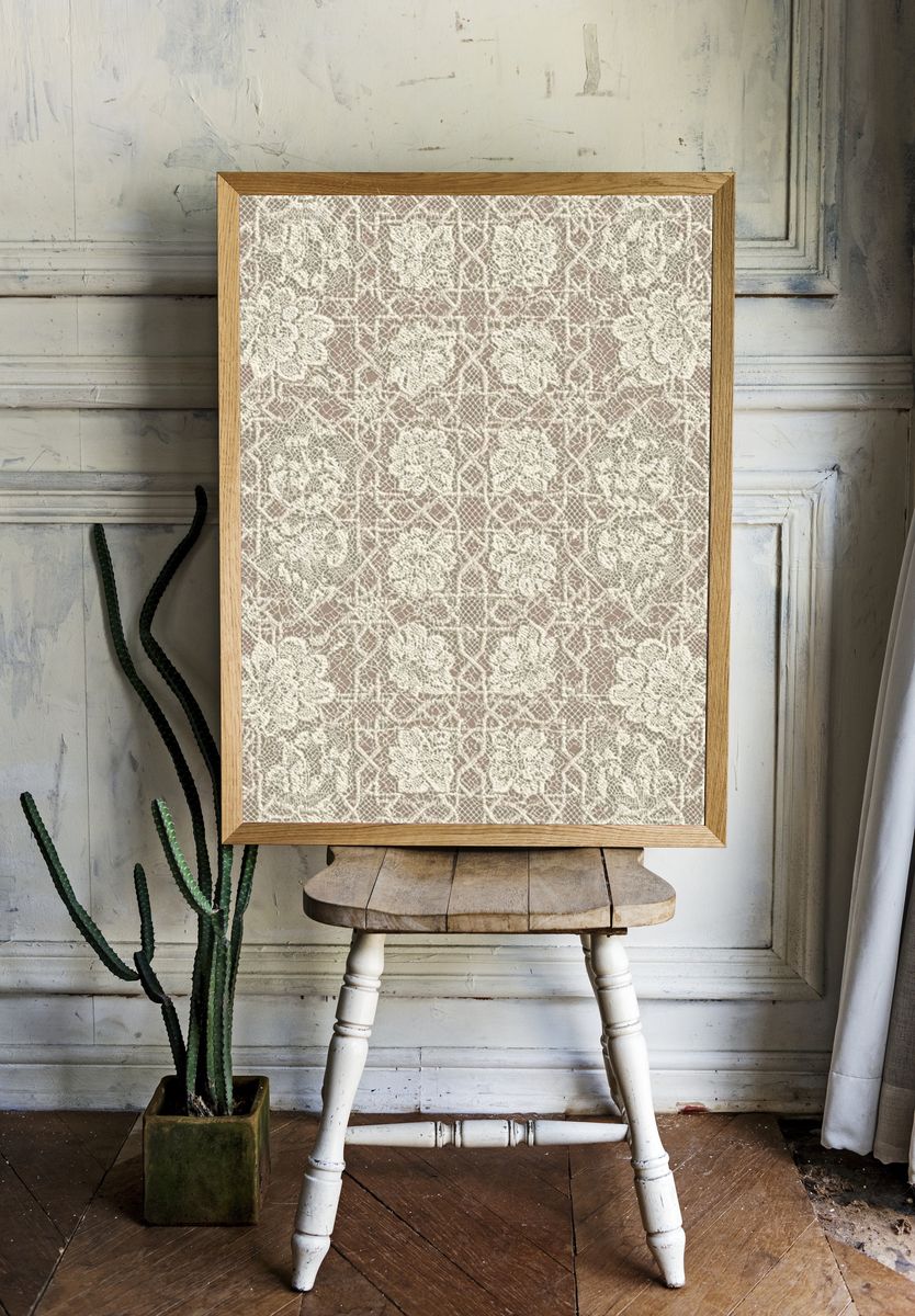 Vintage Lace Pattern Print. room preview