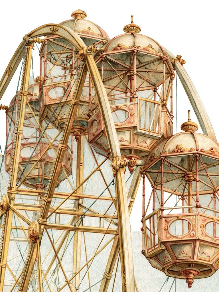 Vintage Ferris Wheel Poster. poster — vintage art