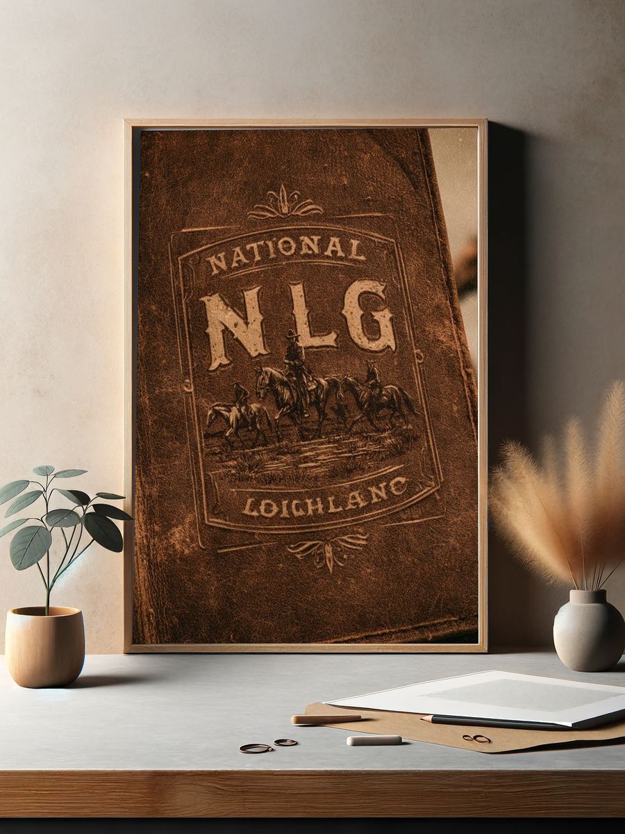 National NLG Leather Western Print. — room view 2