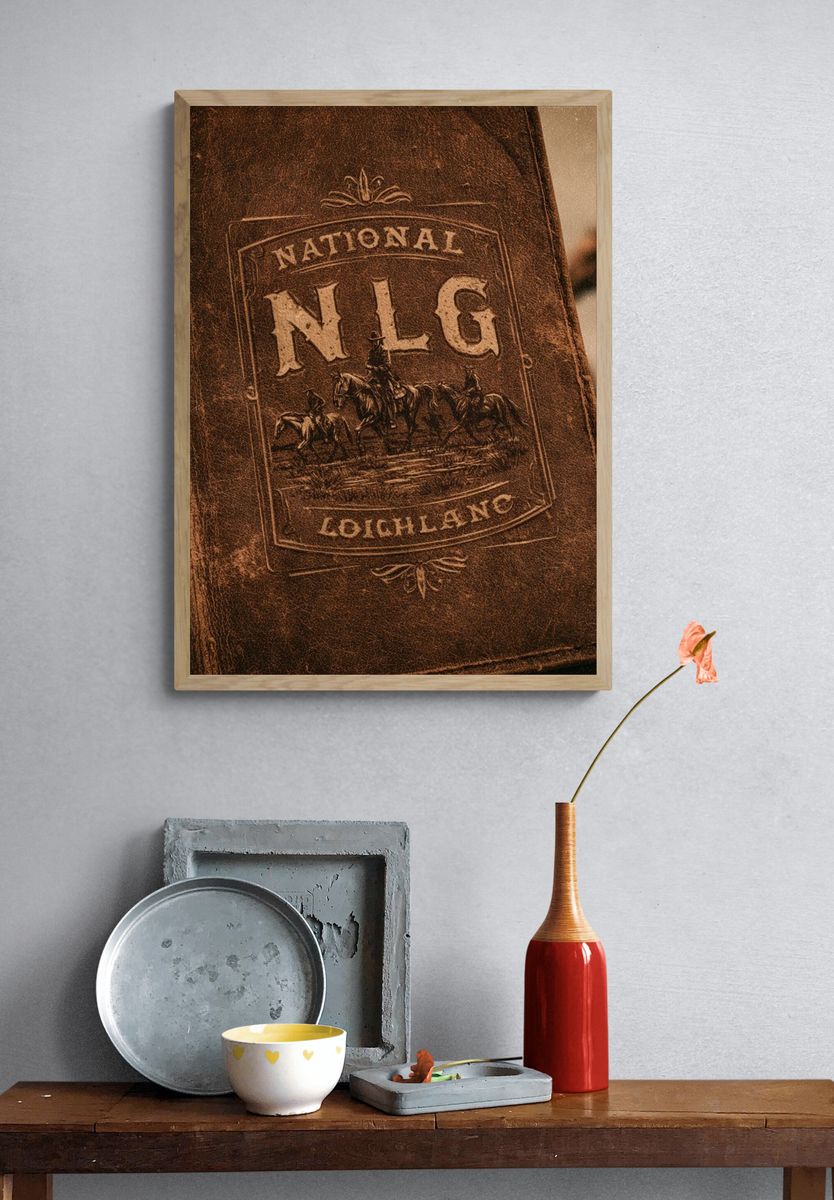 National NLG Leather Western Print. — room view 3