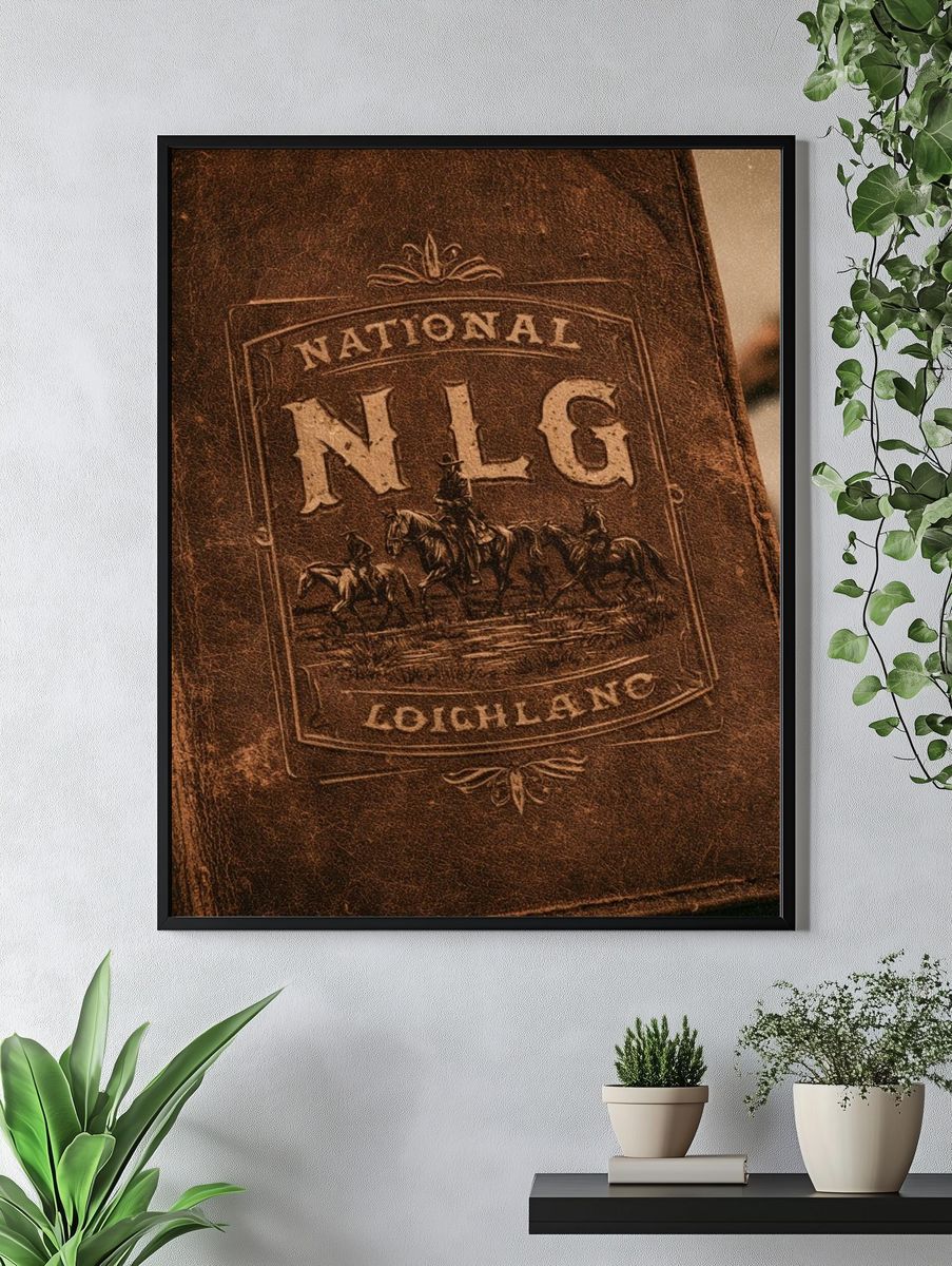 National NLG Leather Western Print. — room view 4