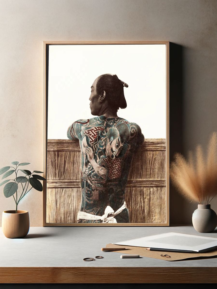 Nude photography tattooed Japanese man. — room view 2