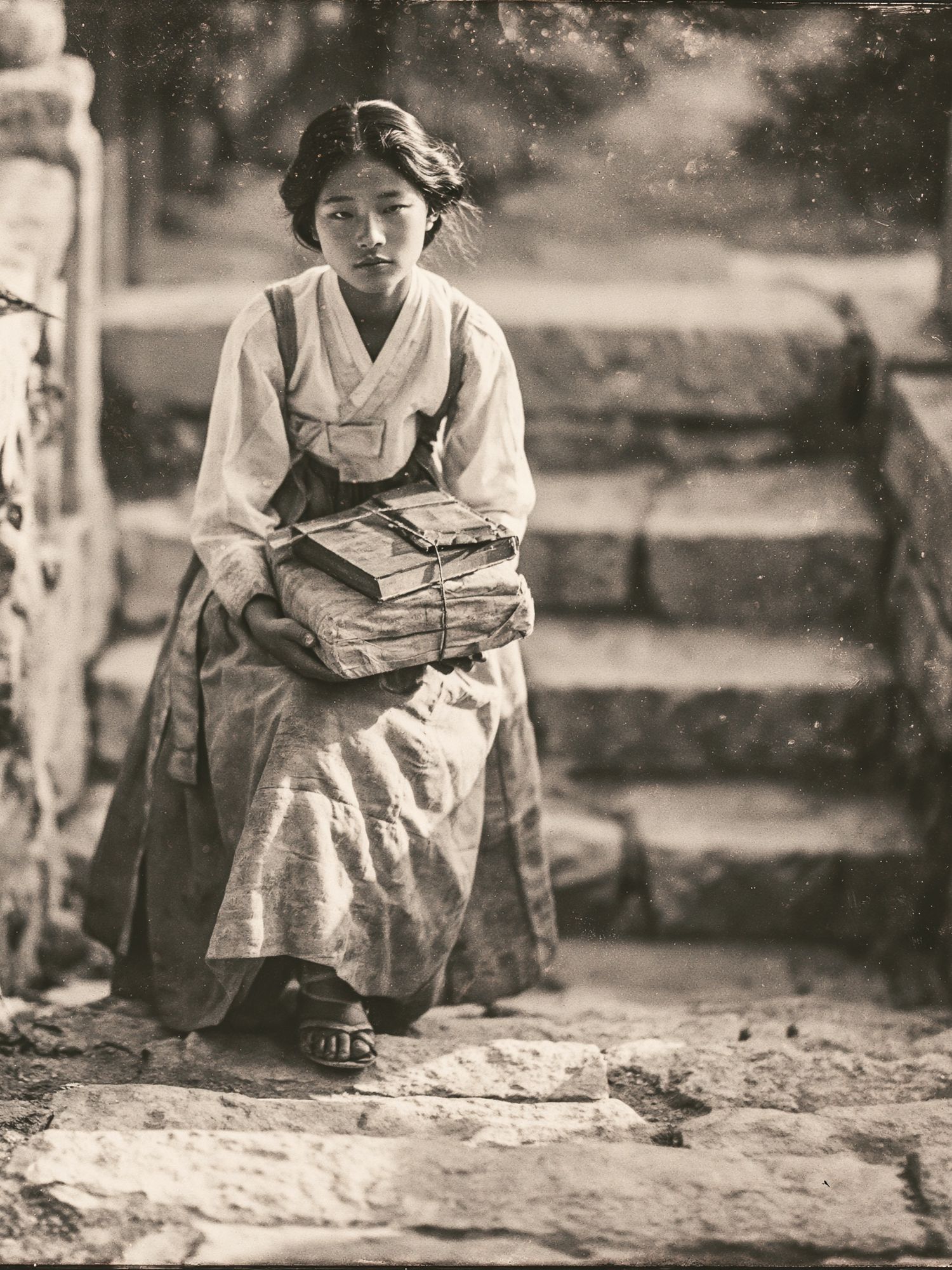 Vintage Korean Girl Portrait Poster. poster — vintage art