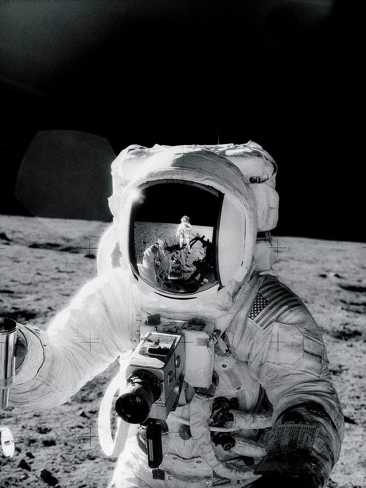 Astronaut Alan Bean holds Special. poster — photography art