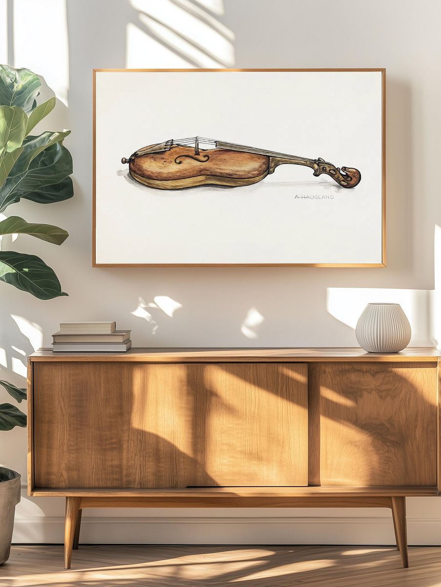 Violin (ca.1937) Augustine Haugland. Original. — room view 3