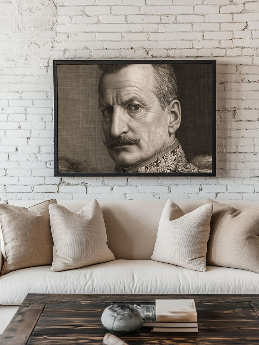 Vintage Military Portrait Poster. — room view 1