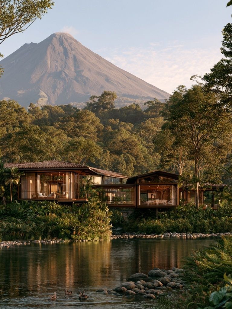 Volcanic Jungle Retreat Photography Poster. poster — photography art