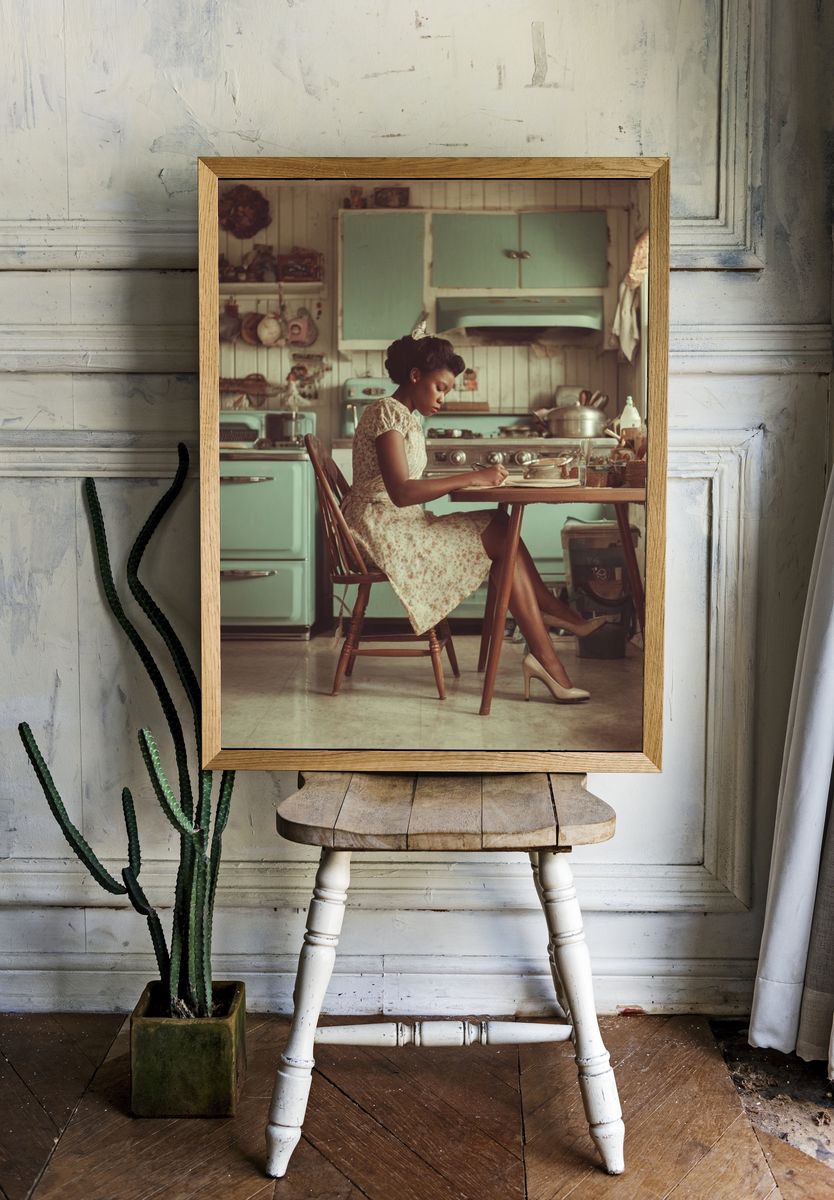 Vintage Kitchen Portrait Poster room preview