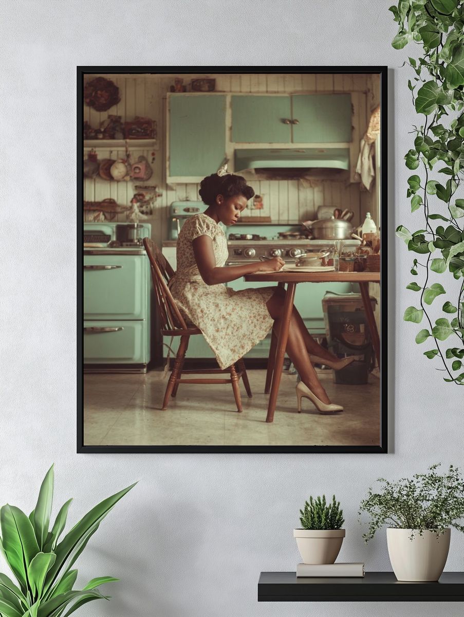 Vintage Kitchen Portrait Poster. — room view 4