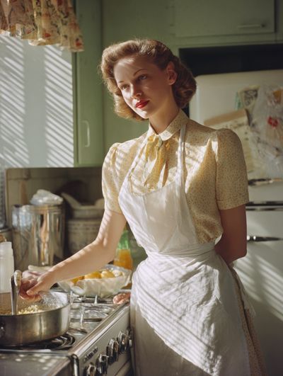 Vintage Kitchen Scene — Retro Print