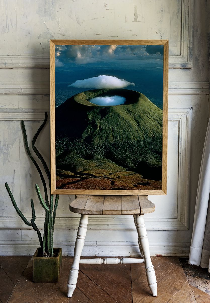 Majestic Volcano Landscape Poster room preview