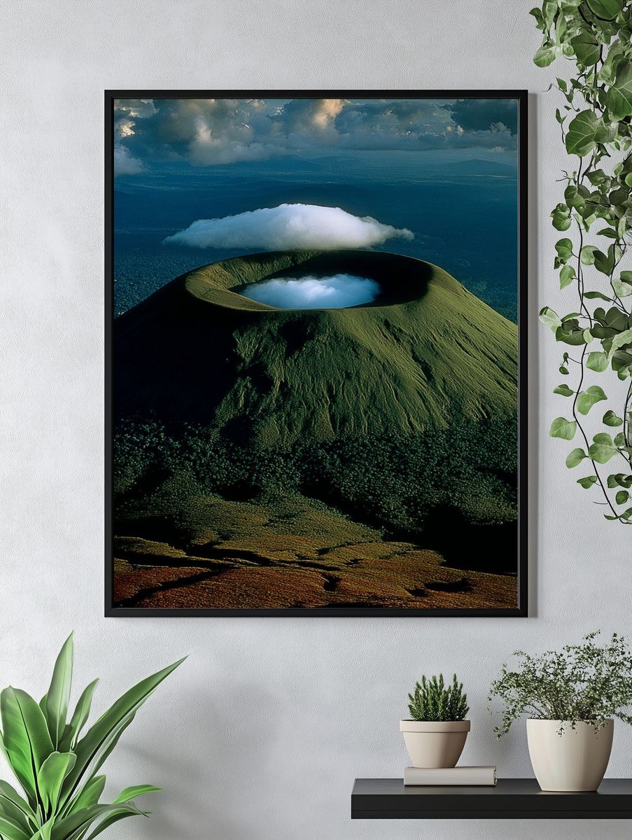 Majestic Volcano Landscape Poster. — room view 4
