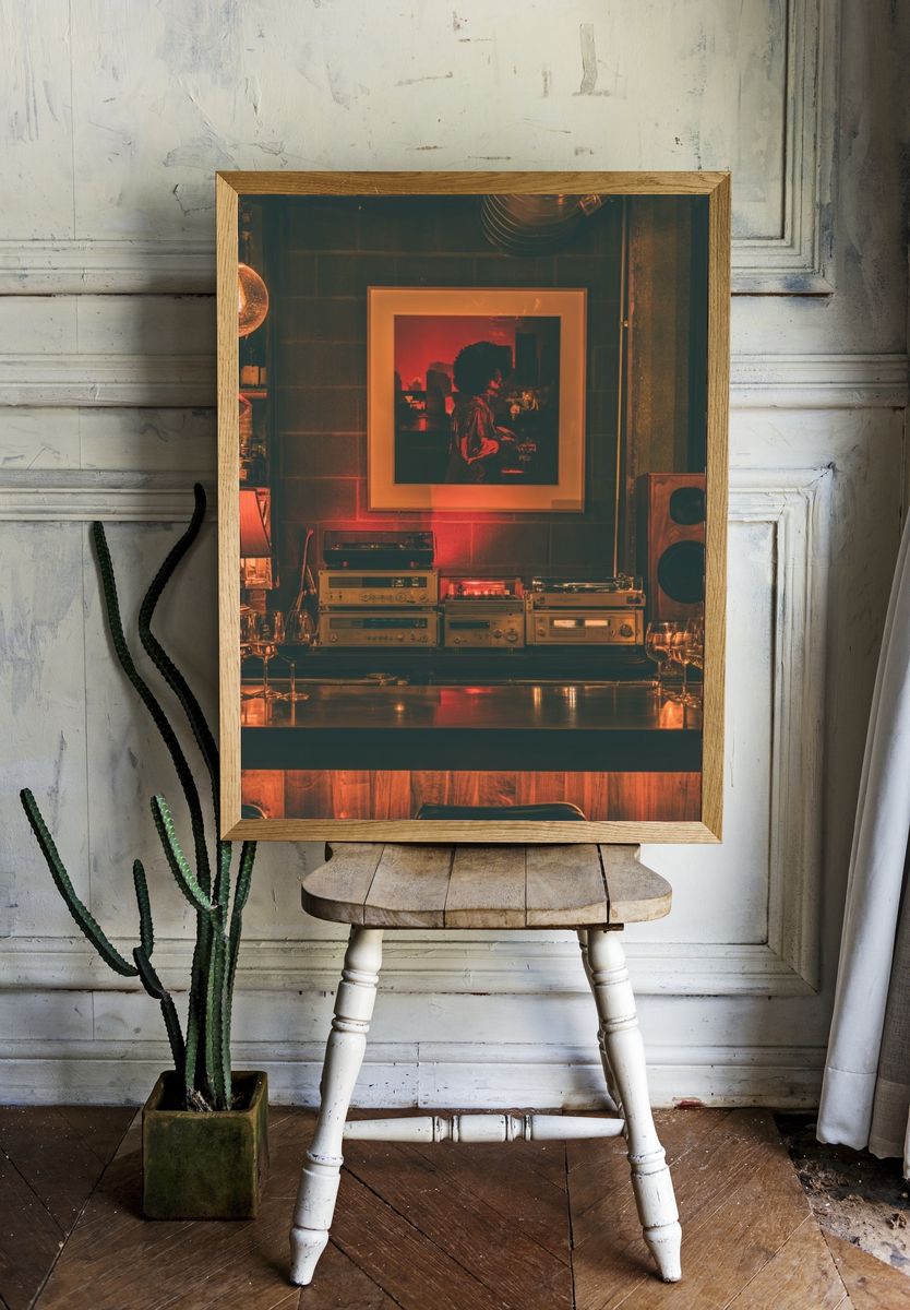 Vinyl Lounge Interior Photography Poster. room preview