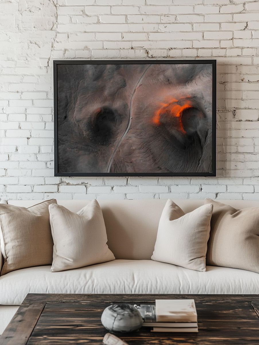 Volcanic Landscape Aerial View Poster room preview