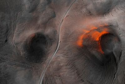 Volcanic Landscape Aerial View Poster. poster