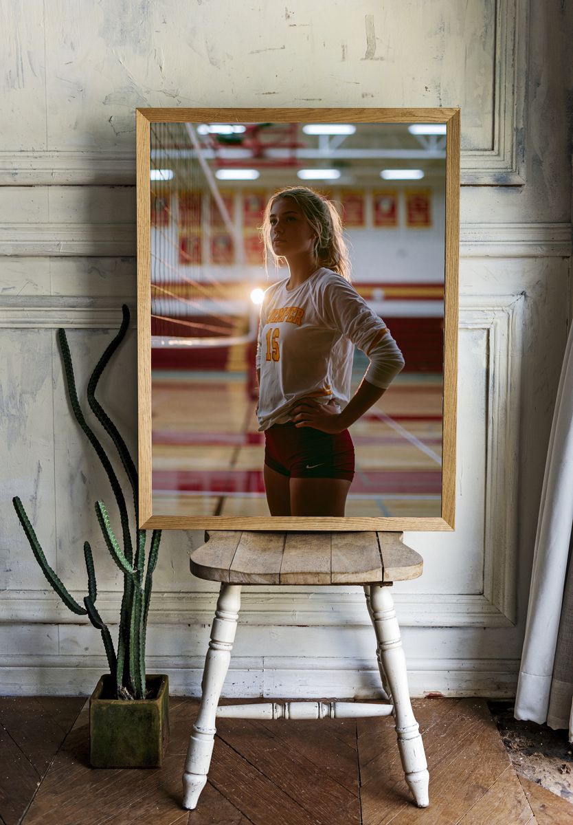 Volleyball Player Portrait Poster. room preview