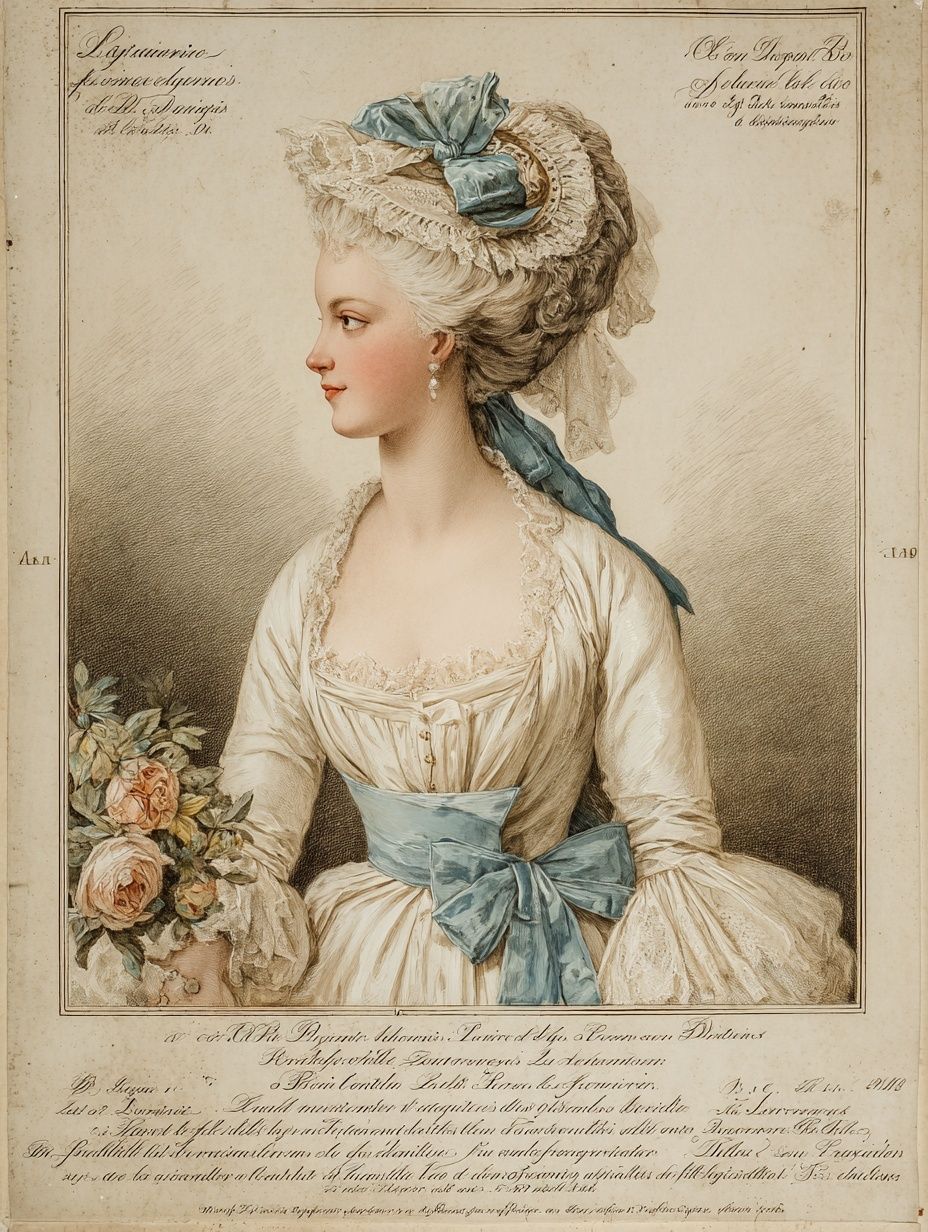 Elegant Lady Portrait — Vintage Print. poster detail