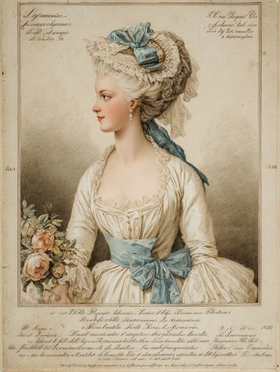 Elegant Lady Portrait — Vintage Print