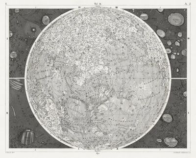 Vintage Moon Map Poster. poster