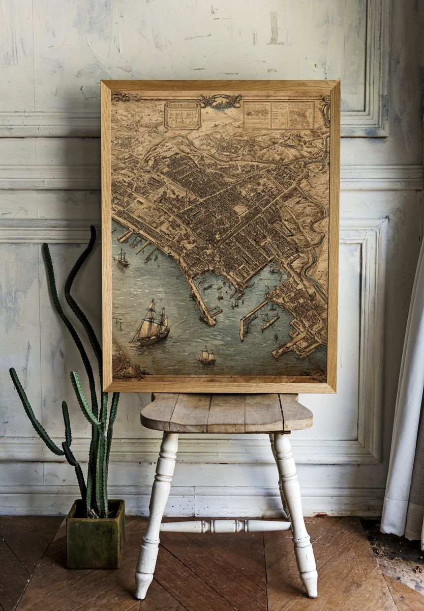 Vintage City Map Poster. room preview